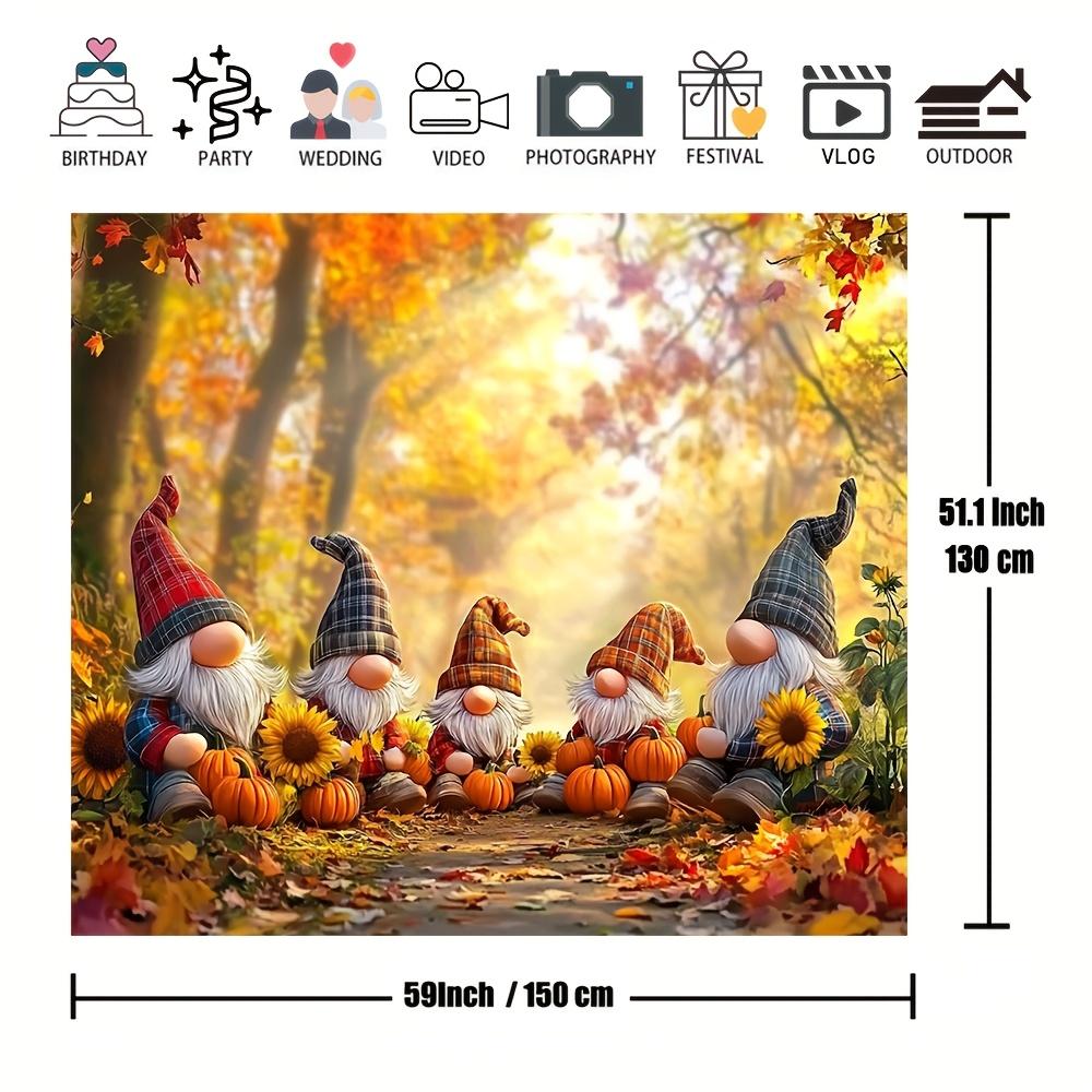 A Whimsical Autumn Dwarf Banner - Perfect for Photo Studios, Seasonal Celebrations, and Outdoor Decorationszyc