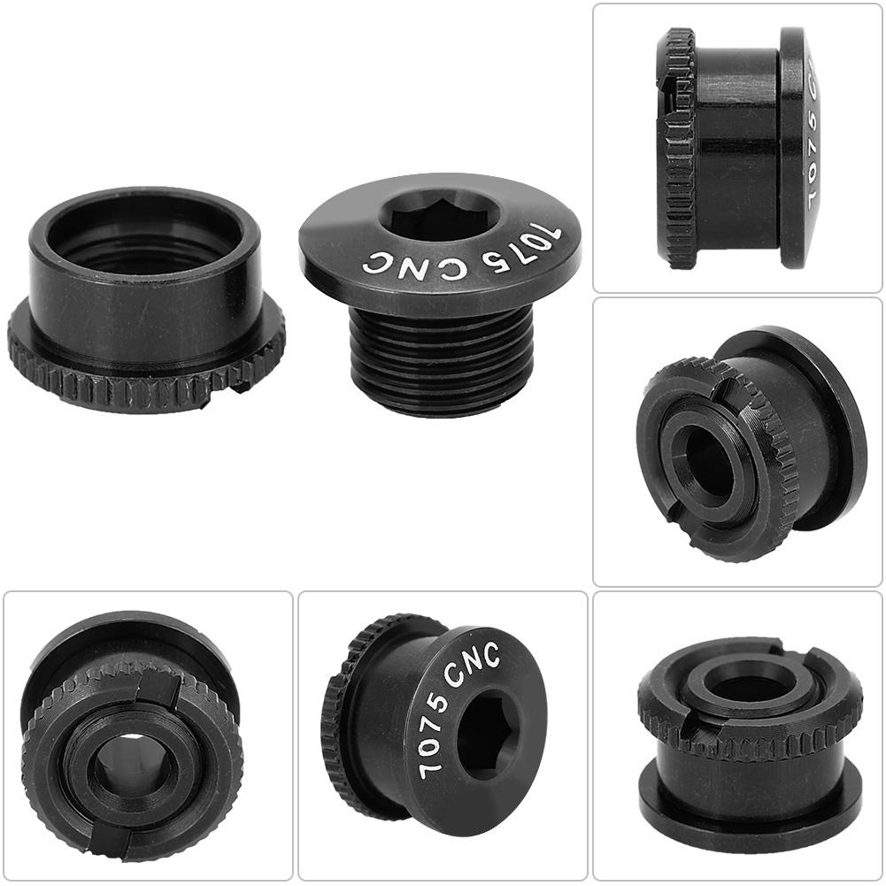 Bikes Road Chainwheel Screws & Nut Parts for Single Dental Plate Black