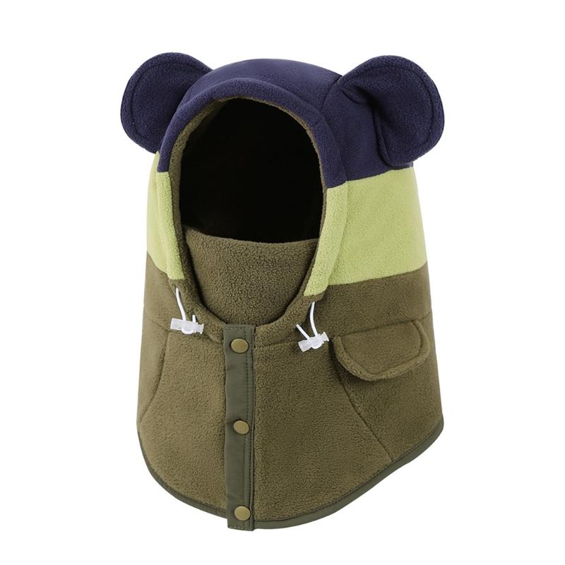 Детский капюшон-маска с эластичной лентой, регулируемый, для полной защиты головы от сильных холодов