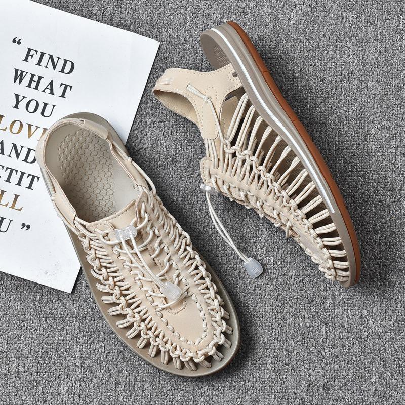 Large Breathable Sandals for Women, Casual Woven Sandals, Beach Women's Shoes, Couple's Shoes