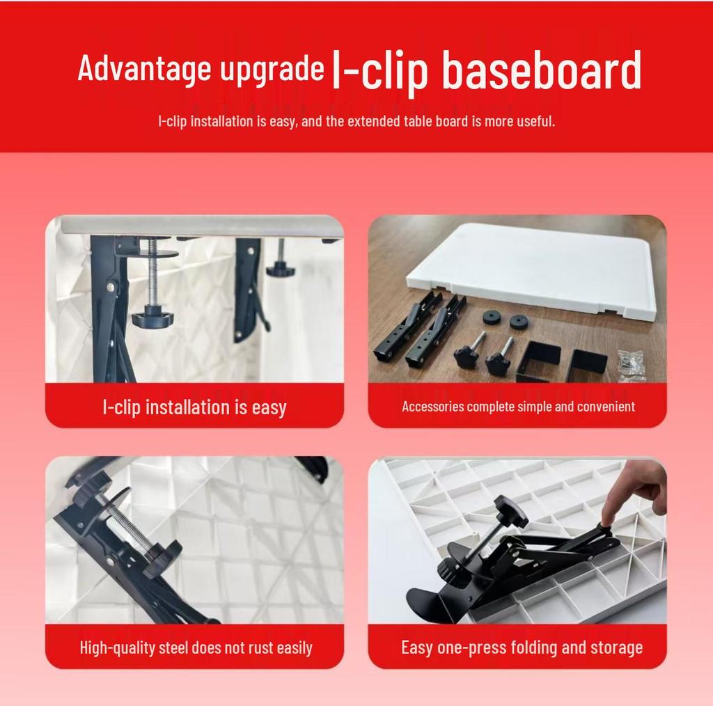Skládací prodlužovací stůl k šicímu stroji: Prodloužený a rozšířený panel pro uložení na plochém nákladovém prostoru