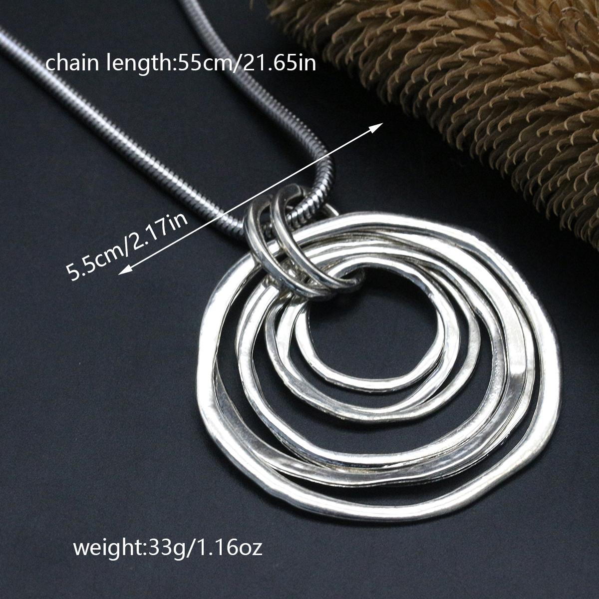 Изысканно изготовленное многослойное ожерелье с подвеской в ​​форме кольца — фото 5