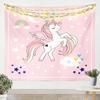 Unicorn Print Tapestry Wall Hanging Cute Cartoon Unicorn Tapestry Asthetic Home Decor Tapestry Wall Hanging for Kids Girls Room