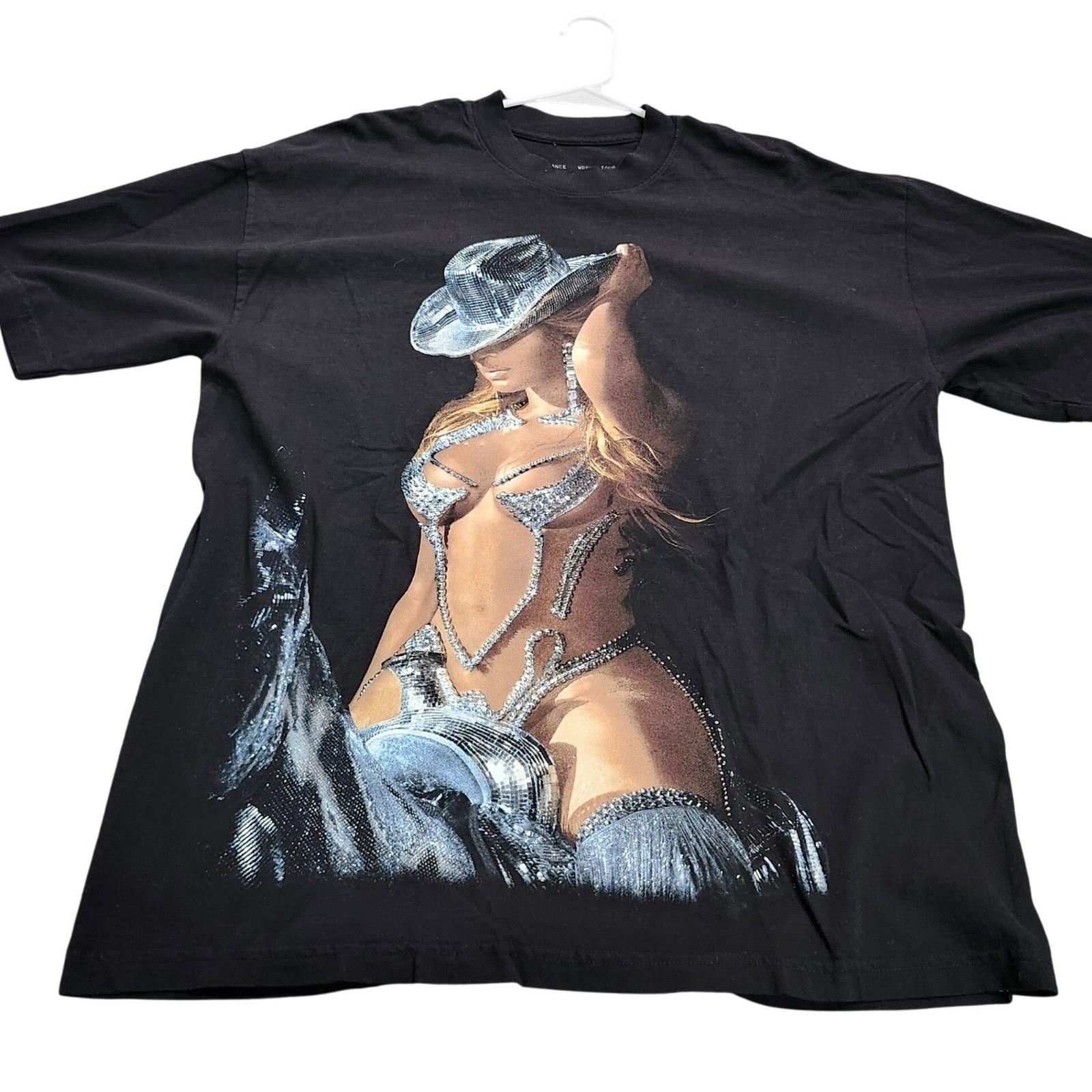 Official Beyonce Renaissance World Tour Shirt Large Black Graphic Concert Tee Unisex T-Shirt XXL
