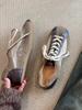 Sheepskin Version~ Retro Leather Lace-up German Training Shoes Women's 2025 New Niche Casual Sports Shoes Flat Forrest Gump Shoes