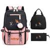 Crazy Animal City Clear And Sweet Printed Student School Bag Women'S Backpack Fashion Women'S Bag Three-Piece Set