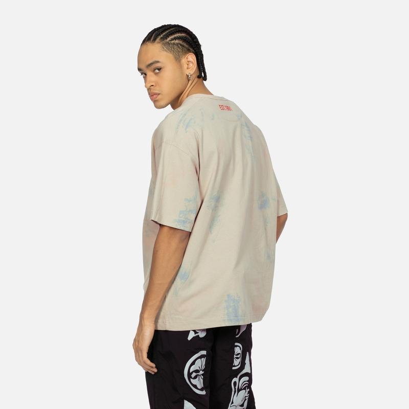 Evisu Seagull And Logo Print Oversized Short Sleeve T-Shirt Men Tops 2ESHTM4TS8057LFCT