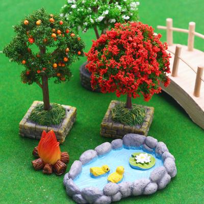 1:12 Puppenhaus Miniatur Landschaftsbaum Orangenbaum Gartendeko Spielzeug Puppenhaus Zubehör