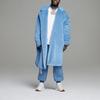 Adidas Originals Trefoil X Ivy Park Faux Fur Plush Long Coat Men Coat Blue H18983