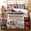 Postcard Letter Cover Handwriting Three-piece 3D Digital Printing Quilt Cover Bedding Kit