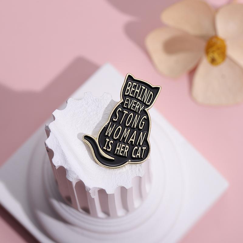 I'AM SO PURRRFECT Enamel Pins Custom Love Cat Family Brooches Lapel Badges Animal Jewelry Gift for Kids Friends