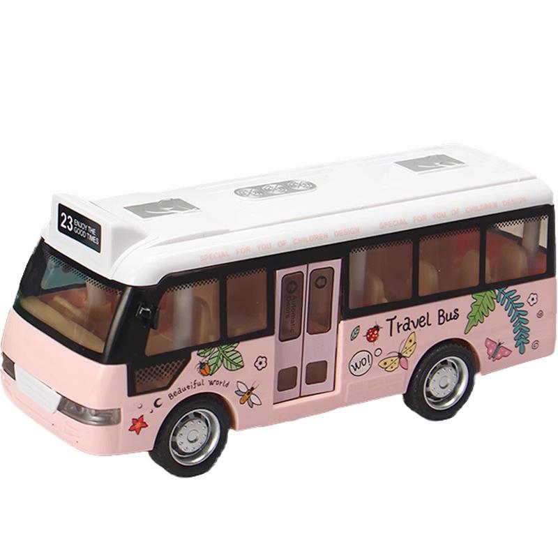 Children's Double-Decker Bus Toy: Convertible Police/Sightseeing Model with Openable Doors, Sound, Light & Inertial Motion