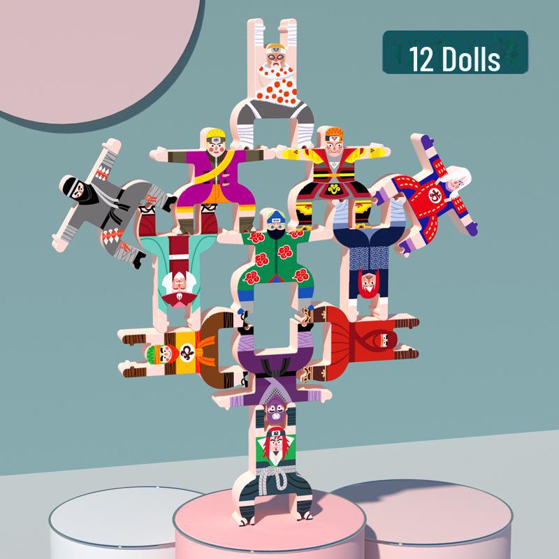 Hercules Ninja İstifleme Blokları: Erken Eğitim için Ebeveyn-Çocuk Etkileşimli Denge Oyunu