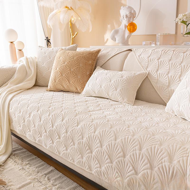 Nordic Sofa Cushion Simple Modern Winter Short Plush Non-Slip Cushion Four Seasons Universal Leather Sofa Cover Cover Cloth