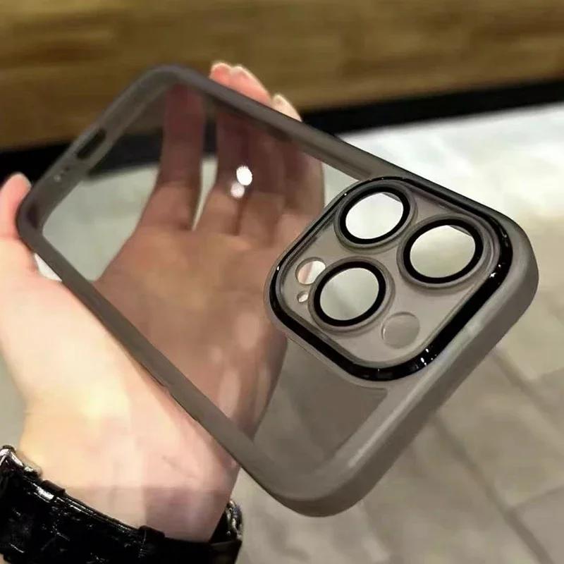 Luxury Soft Transparent Case For IPhone 16 14 13 12 11 15 Pro Max X Xs Max XR Plus SE   Shockproof Silicone Bumpe Cover