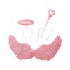 Costume Set For Women Angel Feather Headband Wand For Halloween Cosplay