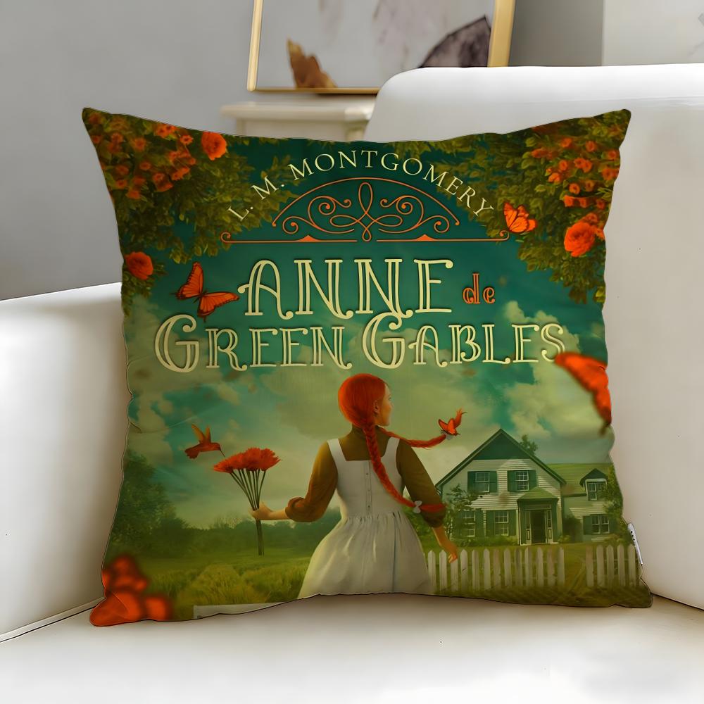 classic novel Anne of Green Gables Cushion Cover Soft EasyWash Pillow Case Versatile for Couch Bed Travel and Office
