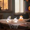 8 PCS Halloween Miniature Figurines Cute  Resin Pumpkin   Crafts  Holding  & Pumpkin Basket Micro  Ornaments Kit For Garden