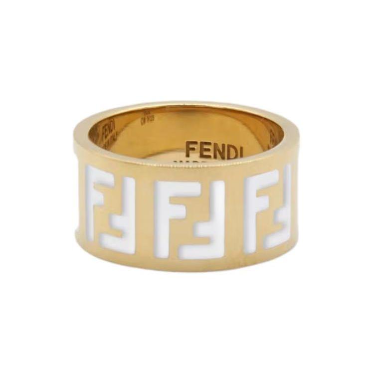 Fendi Letter Logo Ring Men rings Gold 8AG945TL9F0A48 F,Gold