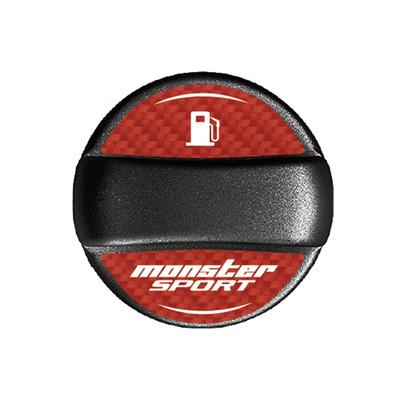 [Amazon & Tajima Store Exclusive] MONSTER SPORT Fuel Cap Garnish Carbon Style Fuel Spout Cap Sticker Ornament [Red Carbon Specifications]