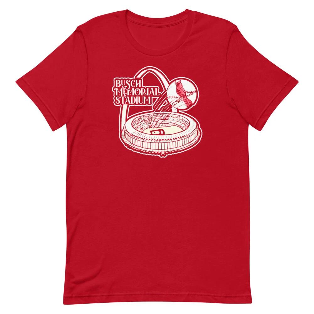 

BUSCH MEMORIAL STADIUM Custom Design Graphic Tee Shirt Unisex 100% Cotton T-shirt Mens Tees Top 3XL