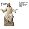 Chrześcijańska Rzeźba Wiary Jezus z Otwartymi Ramionami Błogosławieństwo Statua z Podstawką Werset Biblijny Żywica Nowoczesna Figurka Religijna Inspirująca na Biurko Kominek