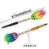 Maydahui Stylish Rainbow Plush Diamond Ballpoint Pen Blue 6 Pieces Cute Fluffy Colorful Fire Element Christmas Easy To Write Cute Student Gift 0.5mm