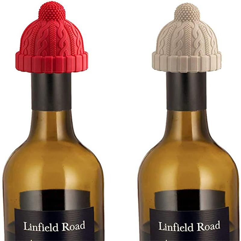 Kreatywny świąteczny magiczny kapelusz korki do wina silikonowy korek do wina wielokrotnego użytku dekoracyjna uszczelka do wina korek do wina