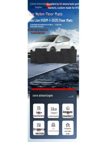 In-Stock: BYD Sea Lion 05 DM-i-25 Nylon Car Floor Mats - Anti-Dirt, Special Fit
