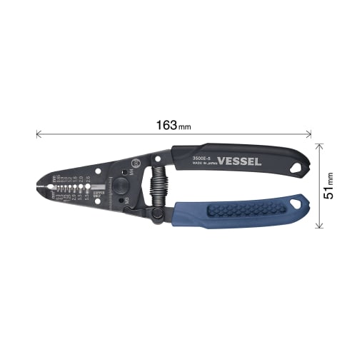 VESSEL Wire Stripper with Screw Cutter 3500E-5