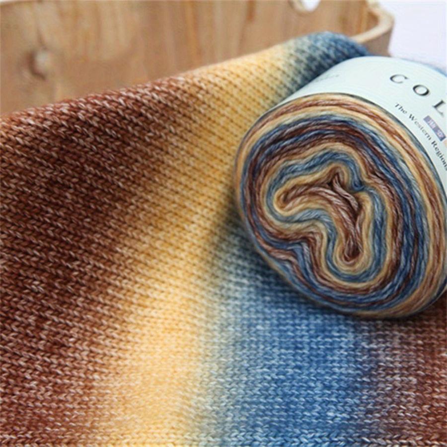 3pcs Ombre Yarn Bundle Chunky Cotton for Knitting & Crochet Thick Gradient Blanket Yarn Kit Total 300g DIY Assortment