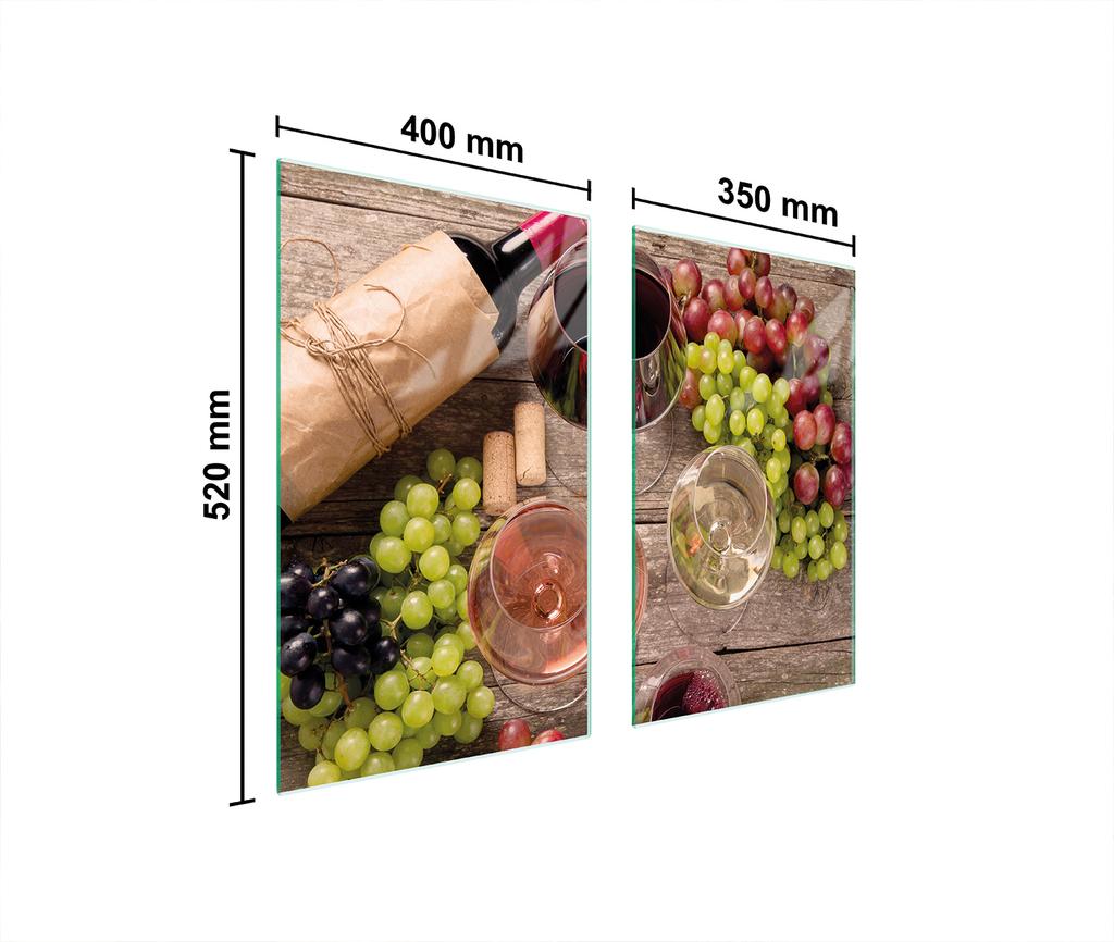 SZKLANA PŁYTA OCHRONNA NA KUCHENKĘ 75x52 WINO