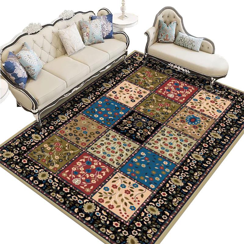 Home Ethnic Living Room Rug Coffee Table Sofa Rug Bohemian Rug Scandinavian Retro Floor Mats Bedroom Decoration Carpet