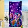 Kpop Demon Hunter Beach Towel Quick-Dry Soft Microfiber Comfortable Lightweight Suitable for Swimming, Gym, Camping, Yoga Vacation