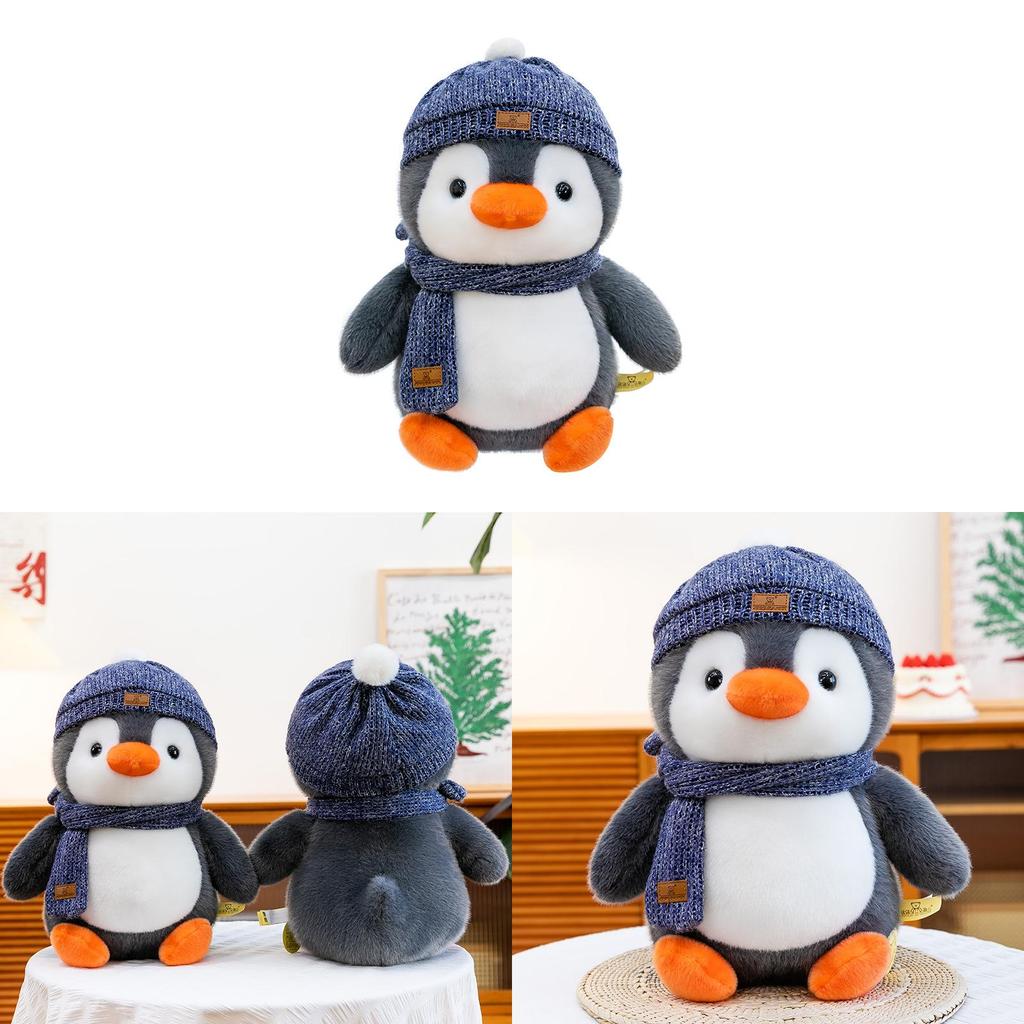 Penguin Plush Toy With Hat And Scarf Ocean Aquarium Gift For Children