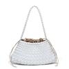 Borsa da donna a spalla singola borsa intrecciata alla moda borsa versatile da sotto braccio borsa a mano retrò madre e figlio