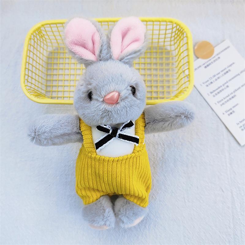 Adorable Mini Plush Rabbit Keychain Soft Cartoon Animal Doll For Backpacks