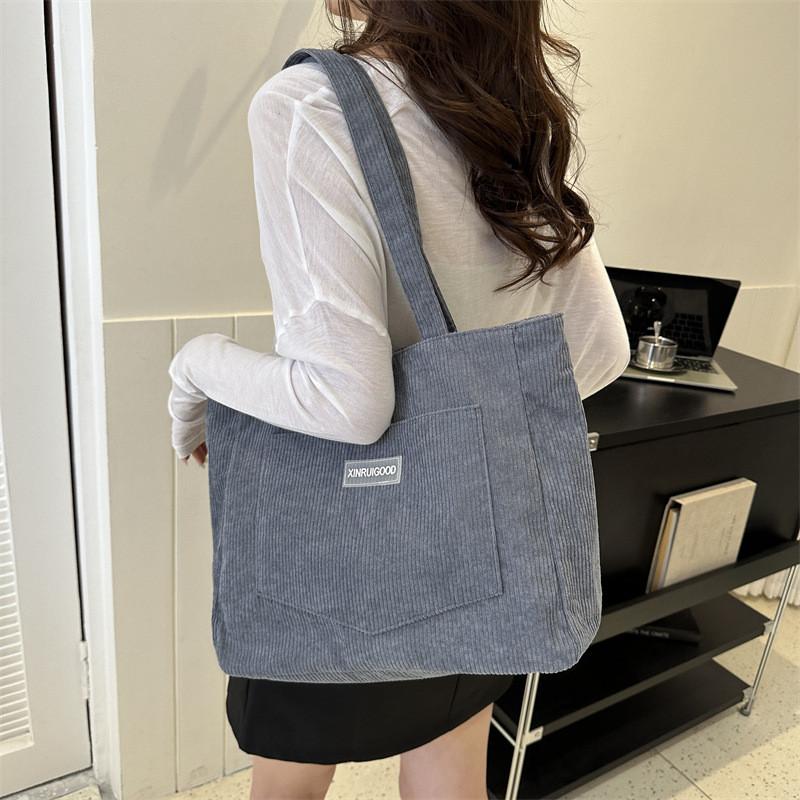 Cotton Shoulder Bag With Magnetic Closure For Daily Casual Use
