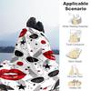 1pc Lips Glasses Outdoor Flannel Blanket Soft Warm All-Season Throw for Sofa Bed Car Camping Office, Cozy Gift Idea1131S