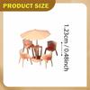 1/64 Miniature Table Chair Set Mini Furniture Model Decoration Creative Tiny Resin Modern Desk