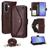 For Samsung Galaxy A36 5G Leather Case Magnetic Closure Wallet Stand Phone Cover with Crossbody Strap