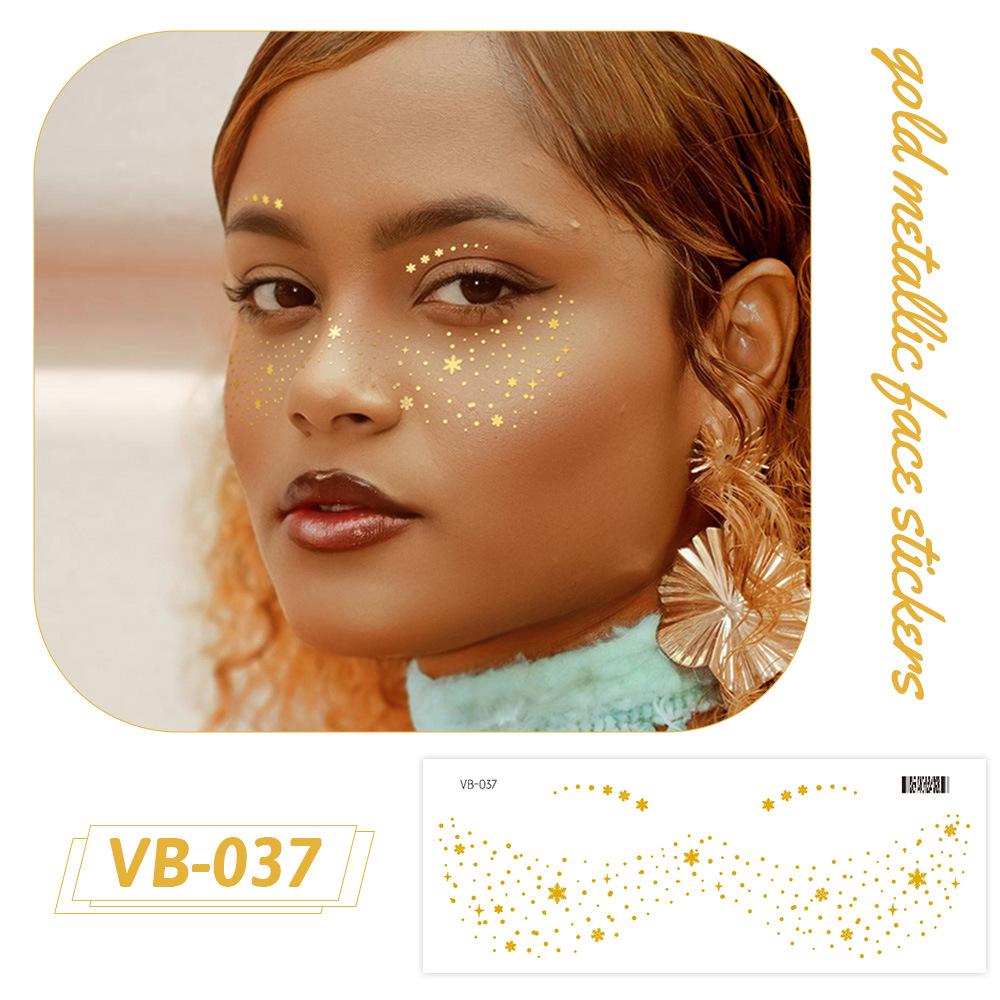 Ruikalong Gold Stamping Face Stickers: Freckle Style, Waterproof, Sweatproof, Eco-friendly