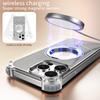 For iPhone 15 Pro Max Case PU Covered Metal Boardless Phone Back Cover with Kickstand
