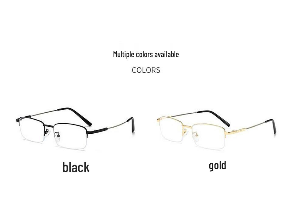 Ultra-Light Titanium & Super Elastic Progressive Multifocal Anti-Blue Light Reading Glasses for Seniors
