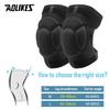 AOLIKES 1 Paar Knieschützer für Sportarten Verstellbar Schwarz Verdickte Schwammstütze Knieschoner Sport Rutschfest Kollisionsvermeidung Knieschützer
