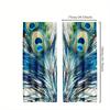 2pcs Vintage Peacock Feather Curtains   Modern Home for Living Room & Bedroom