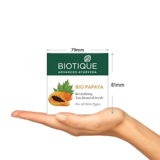 Gommage visage éclaircissant et revitalisant à la papaye Biotique | 100 % extraits botaniques | Convient à tous types de peau | 75 g