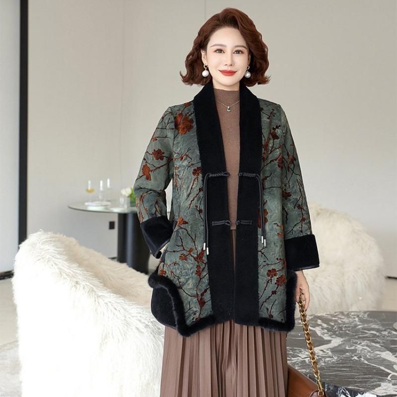 

Зимнее меховое пальто благородное новое куртка из искусственного норкового бархата зимний мех 5XL [recommended 150-80kg] зелёный