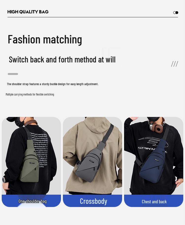 2025 Men's Multifunctional Oxford Cloth Crossbody and Shoulder Bag for Cycling