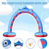 Inflatable Rainbow Bridge Shark Cloud Sprinkler Toy for Kids' Water Play